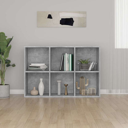 vidaXL Book Cabinet/Sideboard Concrete Grey 66x30x98cm Engineered Wood
