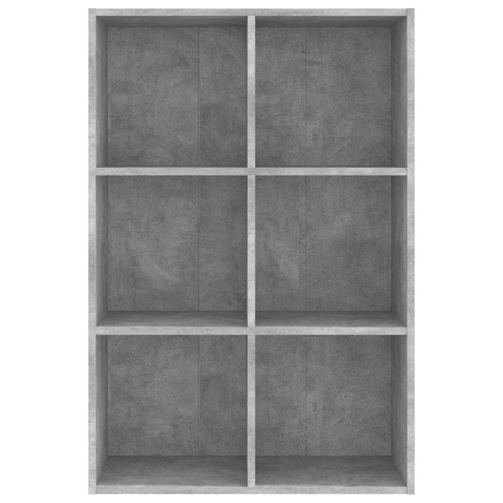 vidaXL Book Cabinet/Sideboard Concrete Grey 66x30x98cm Engineered Wood