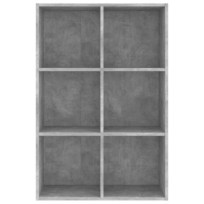 vidaXL Book Cabinet/Sideboard Concrete Grey 66x30x98cm Engineered Wood