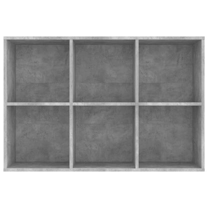 vidaXL Book Cabinet/Sideboard Concrete Grey 66x30x98cm Engineered Wood