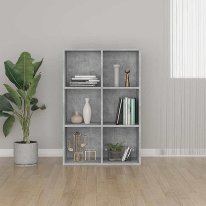 vidaXL Book Cabinet/Sideboard Concrete Grey 66x30x98cm Engineered Wood