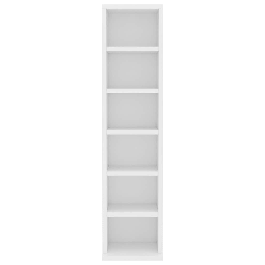 vidaXL CD Cabinet White 21x20x88 cm Engineered Wood