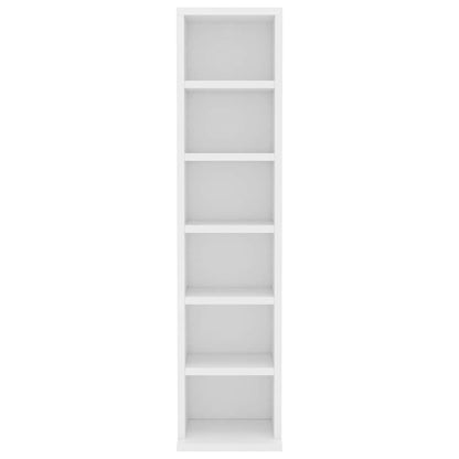 vidaXL CD Cabinet White 21x20x88 cm Engineered Wood