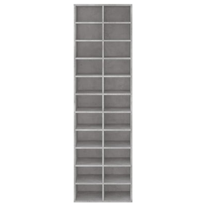 vidaXL Shoe Cabinet Concrete Grey 54x34x183 cm Engineered Wood