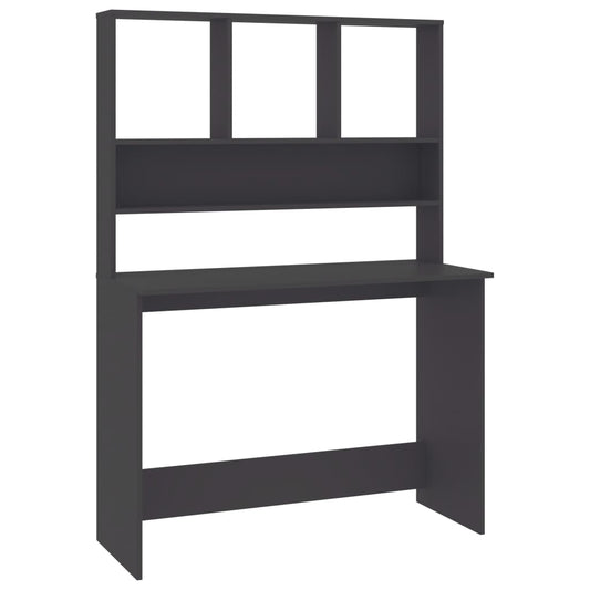 vidaXL Desk | Grey | Engineered wood | Compact | Desk | Rectangular | Modern