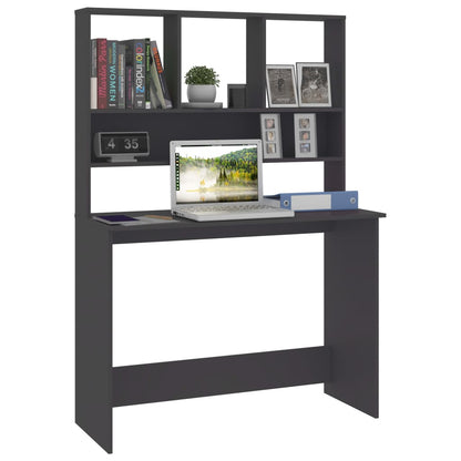 vidaXL Desk | Grey | Engineered wood | Compact | Desk | Rectangular | Modern