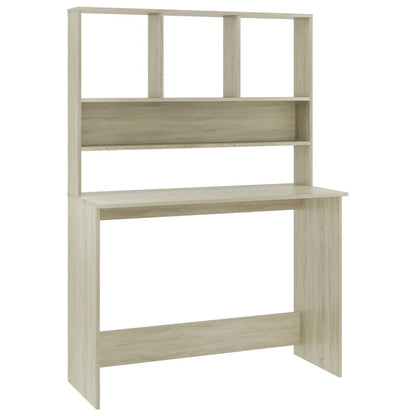vidaXL Desk | Sonoma Oak | Engineered Wood | Medium | Desk | Rectangular