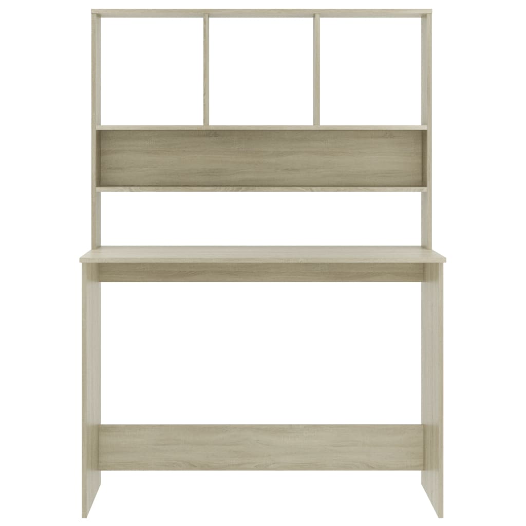 vidaXL Desk | Sonoma Oak | Engineered Wood | Medium | Desk | Rectangular