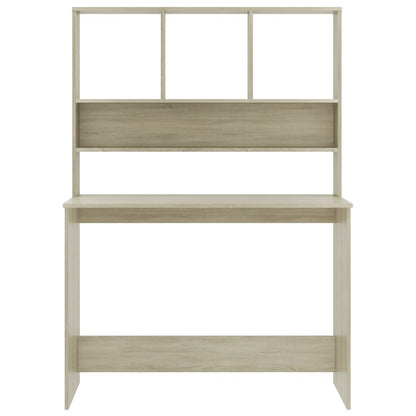vidaXL Desk | Sonoma Oak | Engineered Wood | Medium | Desk | Rectangular