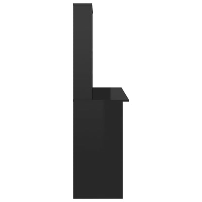 vidaXL Desk | High gloss black | Engineered wood | 110x45x157 cm | Desk