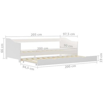 vidaXL Sofa Bed Frame | White | Pine wood, Plywood | Single/Double