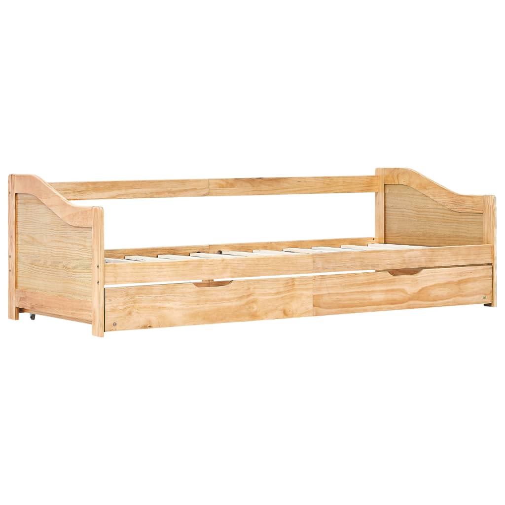 vidaXL Sofa Bed Frame | Natural Pine | Pine Wood Frame | 90 x 200 cm