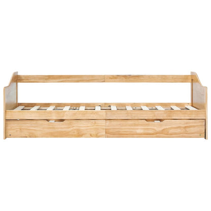 vidaXL Sofa Bed Frame | Natural Pine | Pine Wood Frame | 90 x 200 cm