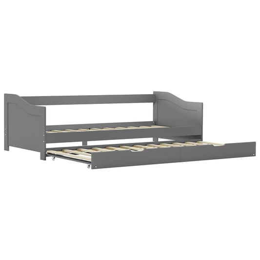 vidaXL Sofa Bed Frame | Grey | Pine wood and plywood | 90x200 cm