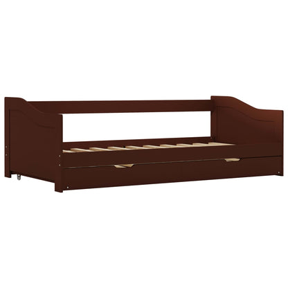 vidaXL Sofa Bed Frame | Dark Brown | Pine wood, Plywood slats | 90x200 cm