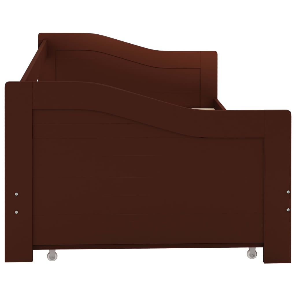 vidaXL Sofa Bed Frame | Dark Brown | Pine wood, Plywood slats | 90x200 cm