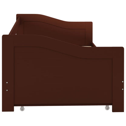 vidaXL Sofa Bed Frame | Dark Brown | Pine wood, Plywood slats | 90x200 cm