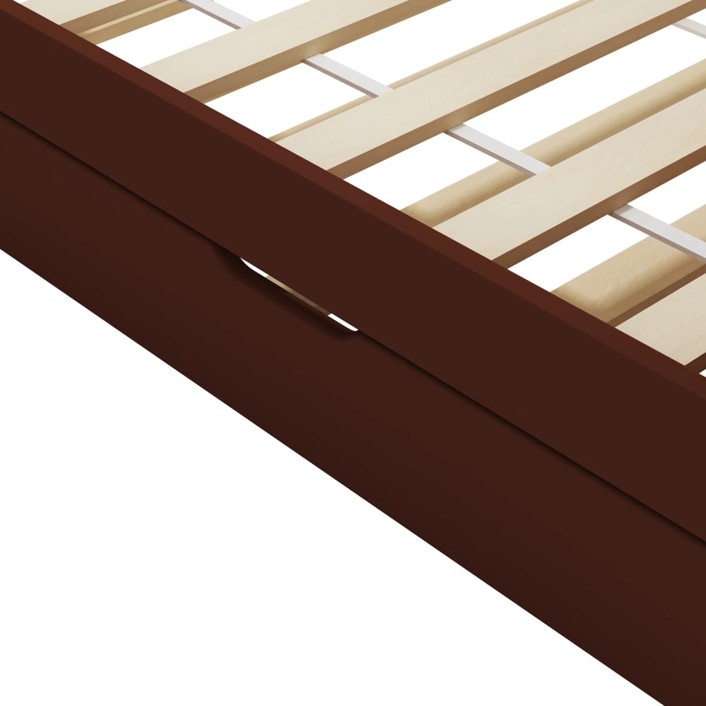 vidaXL Sofa Bed Frame | Dark Brown | Pine wood, Plywood slats | 90x200 cm