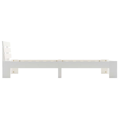 vidaXL Bed Frame | White | Solid pine wood, plywood | Single |  Durable