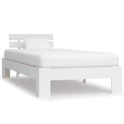 vidaXL Bed Frame | White | Solid pine wood, plywood | Single | Durable