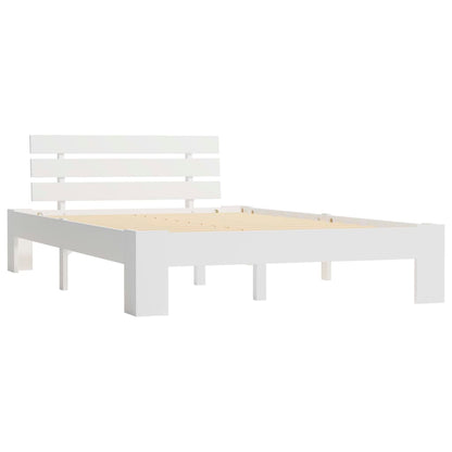 vidaXL Bed Frame without Mattress White Solid Pine Wood 120x200 cm