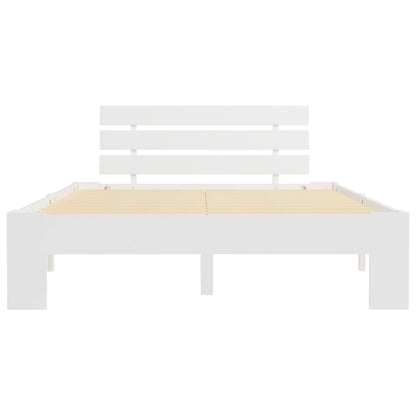 vidaXL Bed Frame without Mattress White Solid Pine Wood 120x200 cm