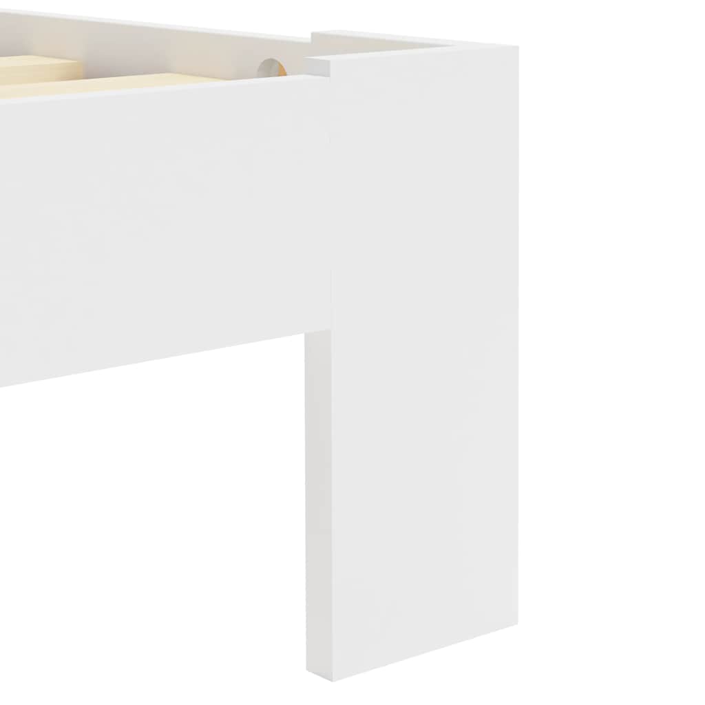 vidaXL Bed Frame without Mattress White Solid Pine Wood 120x200 cm