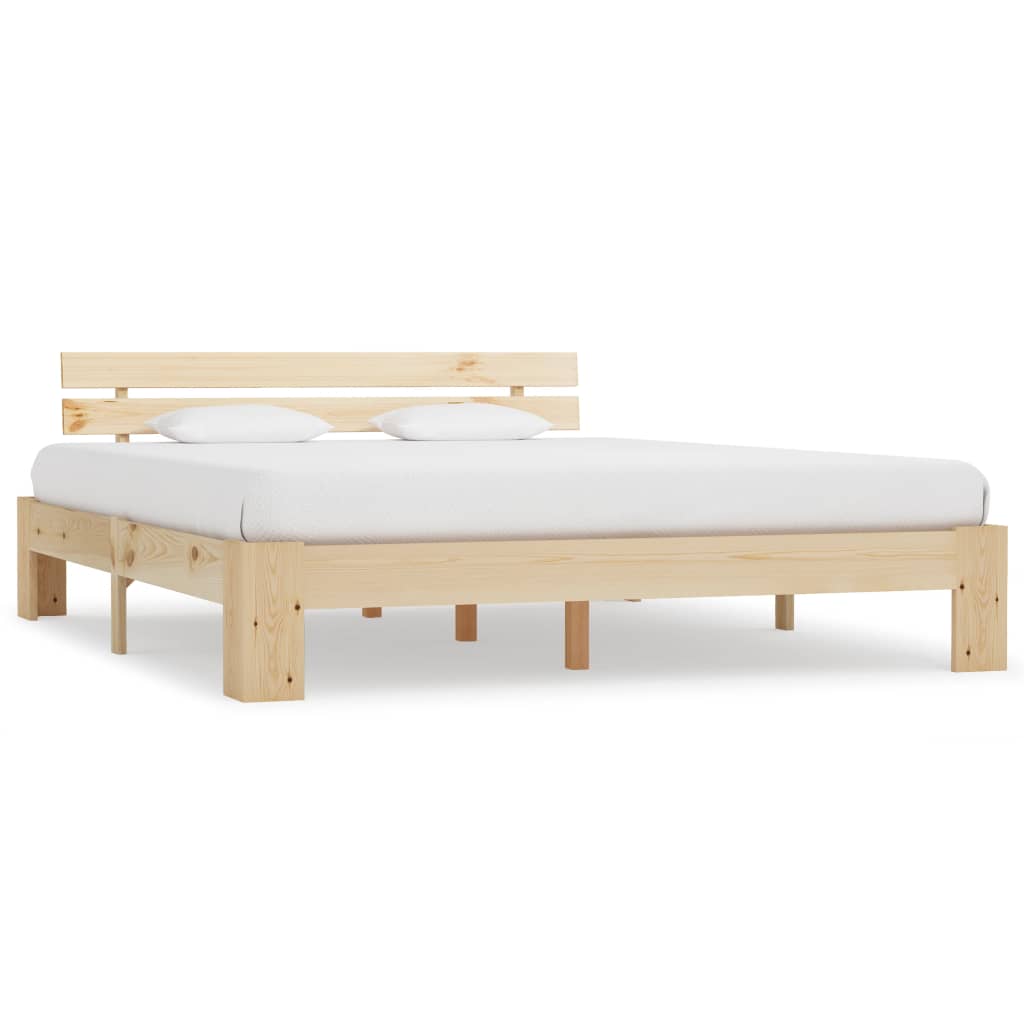 vidaXL Bed Frame without Mattress 160x200cm Solid Wood Pine