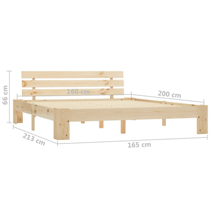 vidaXL Bed Frame without Mattress 160x200cm Solid Wood Pine