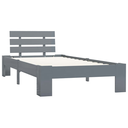 vidaXL Bed Frame | Grey | Solid pine wood and plywood | Single | Durable