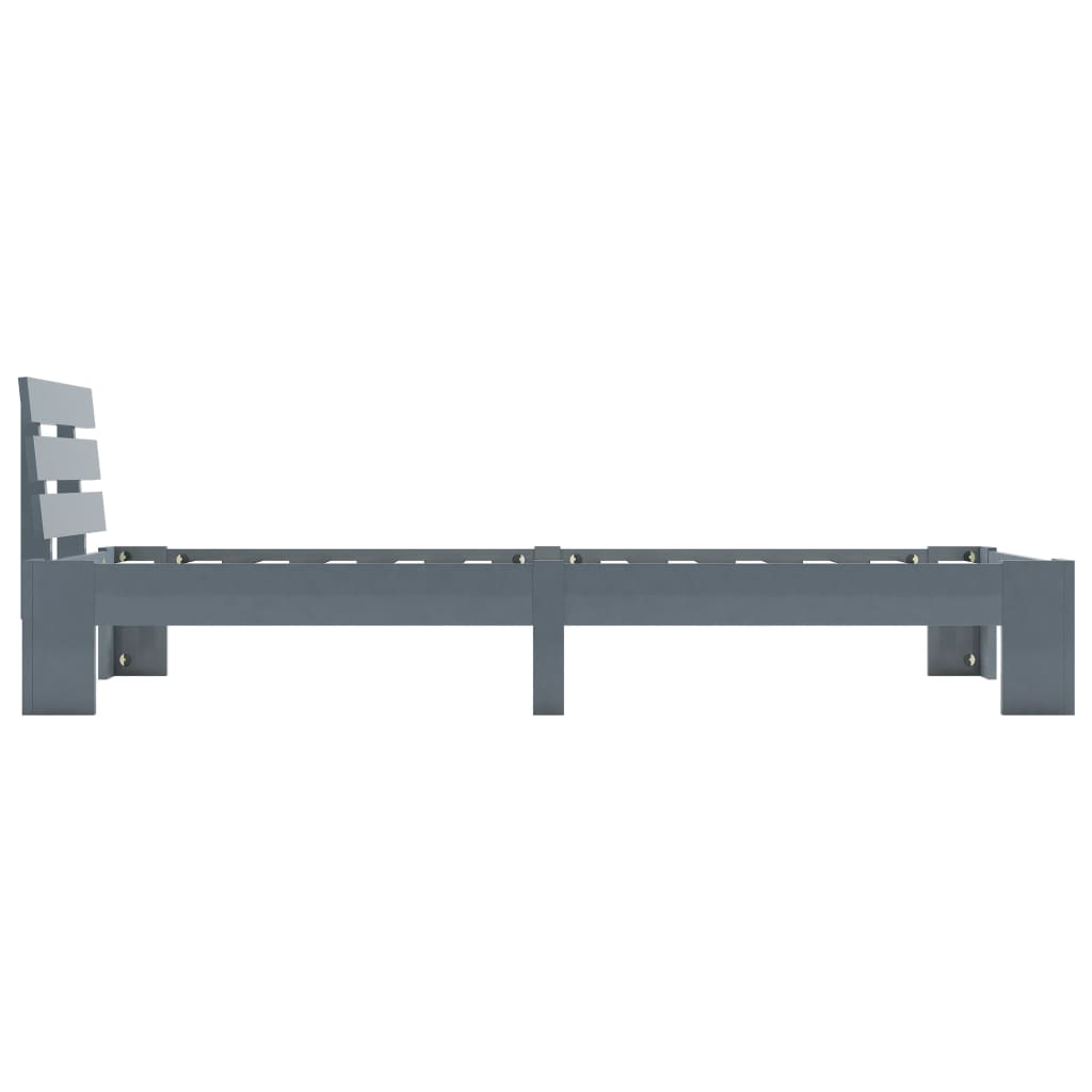 vidaXL Bed Frame | Grey | Solid pine wood and plywood | Single | Durable