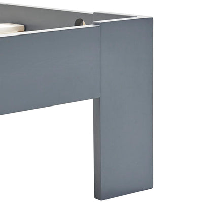 vidaXL Bed Frame | Grey | Solid pine wood and plywood | Single | Durable