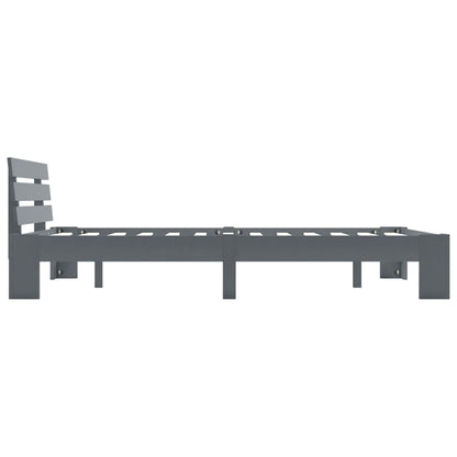 vidaXL Bed Frame | Grey | Solid pine wood, plywood | Double | Durable