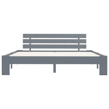 vidaXL Bed Frame | Grey | Solid Pine Wood and Plywood | 160x200 cm | Durable