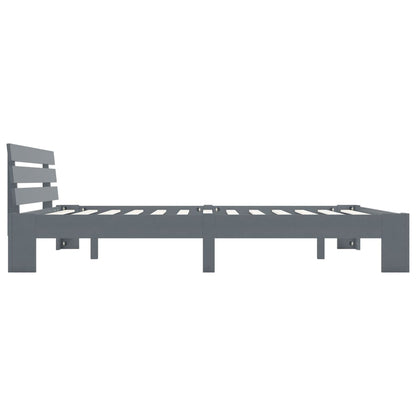 vidaXL Bed Frame | Grey | Solid Pine Wood and Plywood | 160x200 cm | Durable
