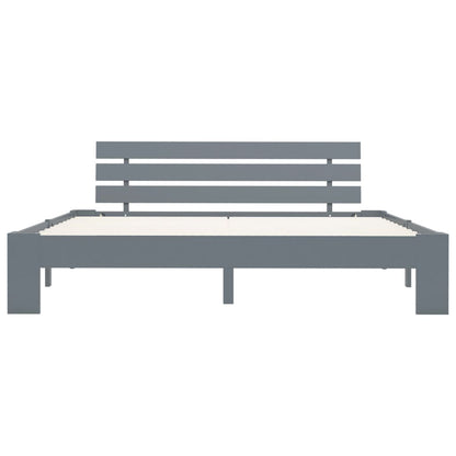 vidaXL Bed Frame | Grey | Solid pine wood and plywood | Super King | Durable