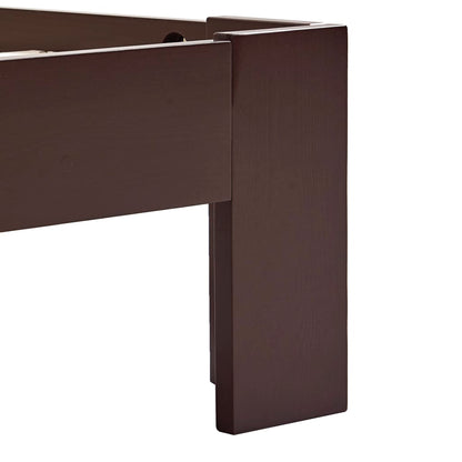vidaXL Bed Frame without Mattress Dark Brown Solid Pine Wood 140x200 cm