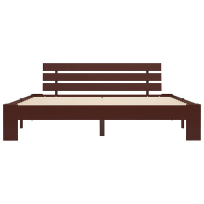 vidaXL Bed Frame | Dark brown | Solid pine wood, Plywood slats | 160x200 cm