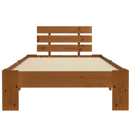 vidaXL Bed Frame without Mattress Honey Brown 100x200cm Solid Wood Pine