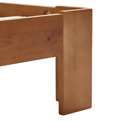vidaXL Bed Frame | Honey brown | Solid pine wood, plywood slats | Super King
