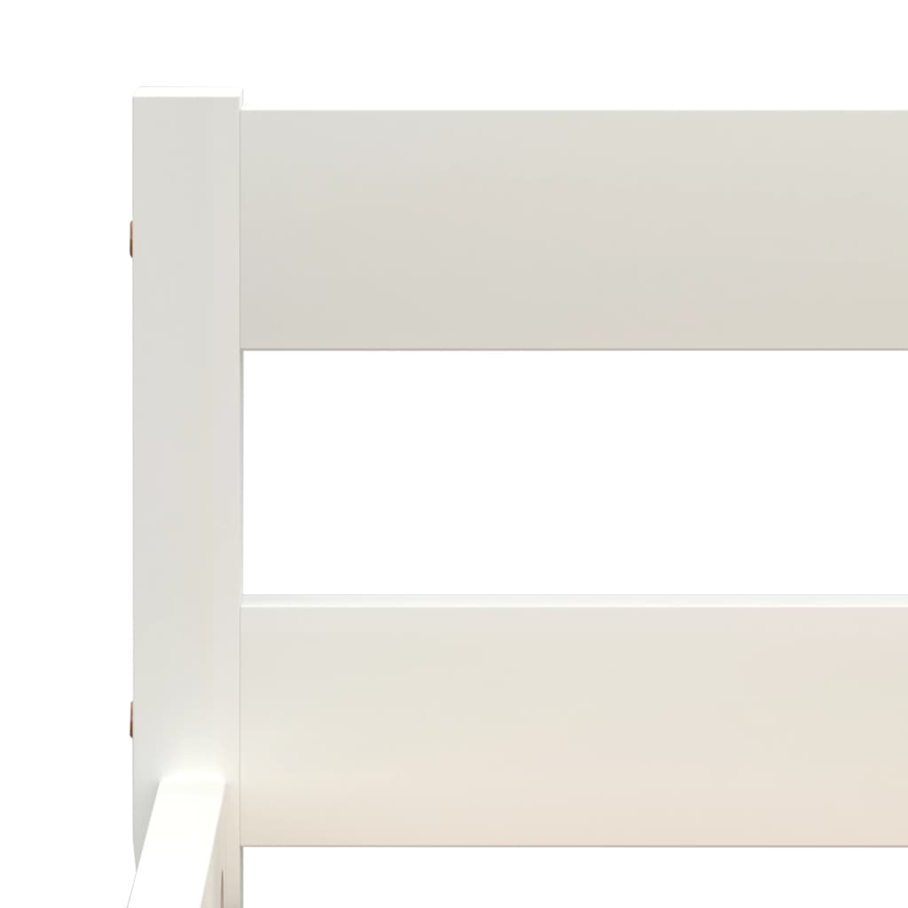 vidaXL Bed Frame without Mattress White Solid Pine Wood 90x200 cm
