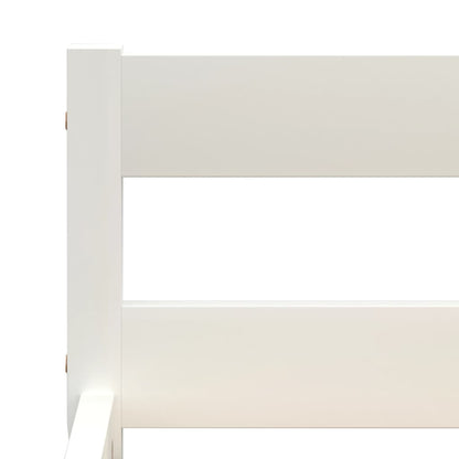 vidaXL Bed Frame without Mattress White Solid Pine Wood 90x200 cm