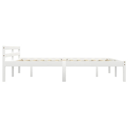 vidaXL Bed Frame | White | Solid pine wood, plywood | 160x200 cm | Durable
