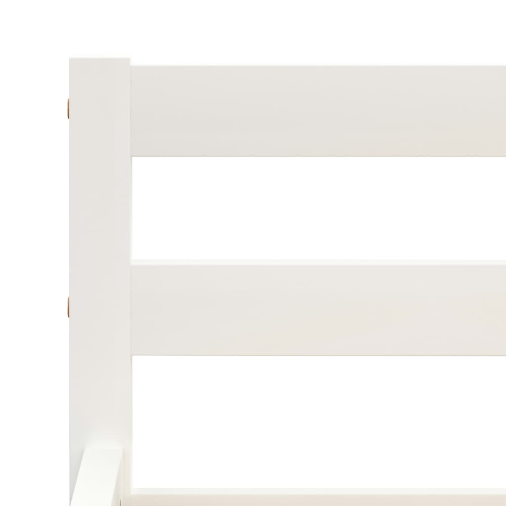 vidaXL Bed Frame | White | Solid pine wood, plywood | 160x200 cm | Durable