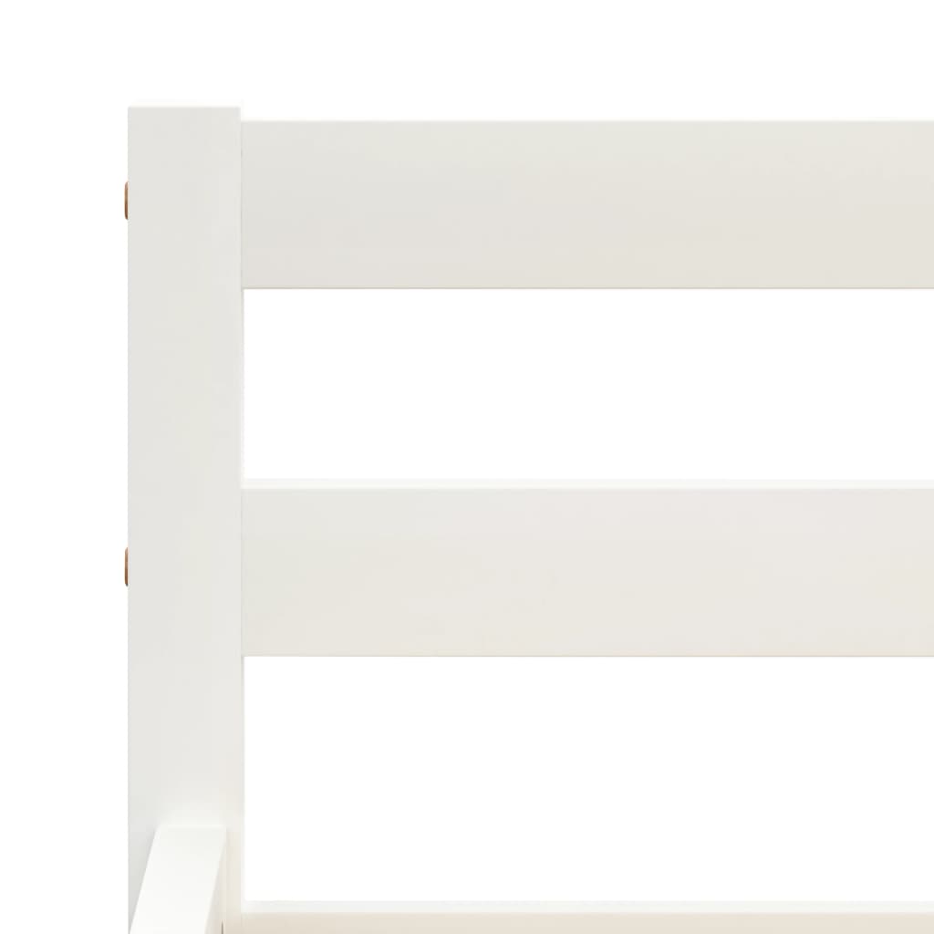 vidaXL Bed Frame | White | Solid pine wood, plywood slats | Super King | Durable