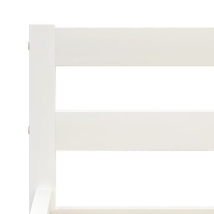 vidaXL Bed Frame | White | Solid pine wood, plywood slats | Super King | Durable