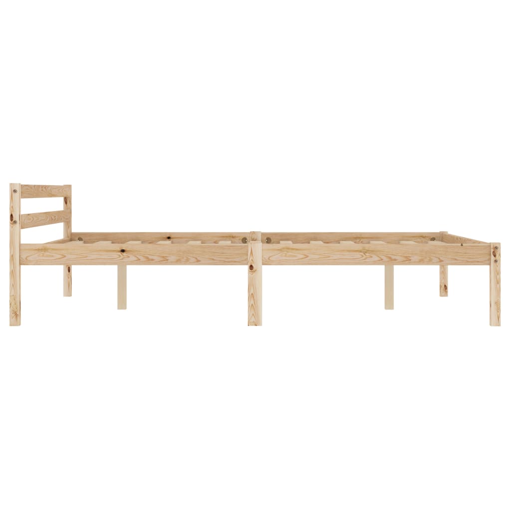 vidaXL Bed Frame without Mattress Solid Pine Wood 140x200 cm