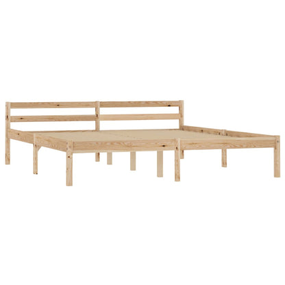 vidaXL Bed Frame | Natural | Solid pine wood | Double |  Durable  | Bed Frame