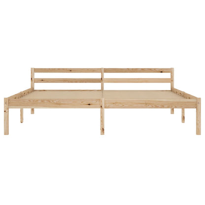 vidaXL Bed Frame | Natural | Solid pine wood | Double |  Durable  | Bed Frame