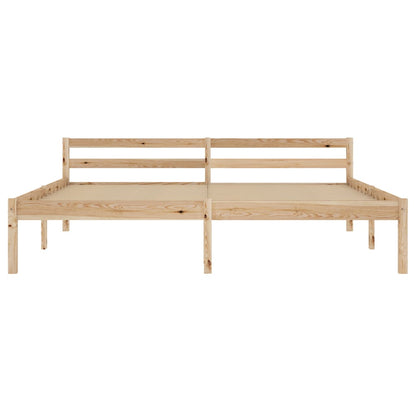 vidaXL Bed Frame without Mattress Solid Pine Wood 180x200 cm Super King